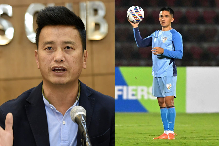 'If Sunil scores goals with all his headers, he will have a brain hemorrhage', says Bhaichung Bhutia on Chhetri's side