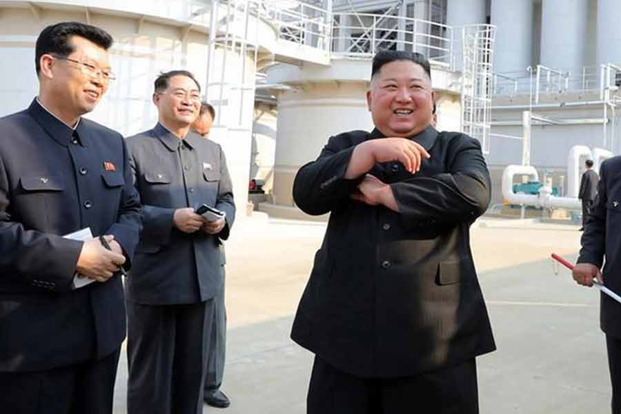 North Korea leader kim jong un supervises test of ai suicide drones