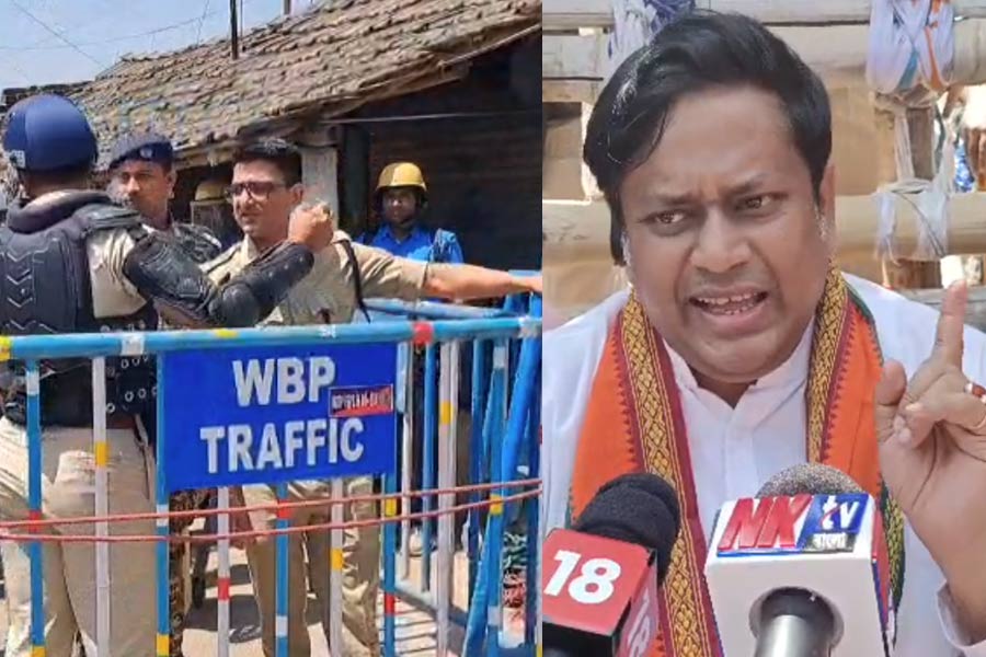 Sukanta Majumdar stopped ahead of Mothabari, Malda by police, he sits for protest