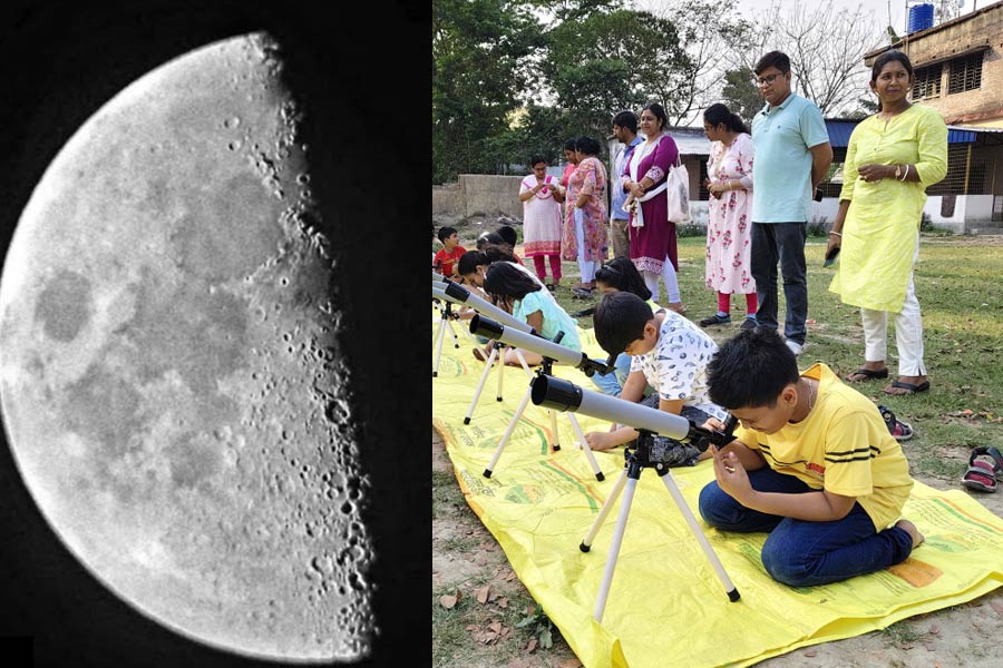 Schools students of Gobardanga make telescopes of various ranges to view the sky