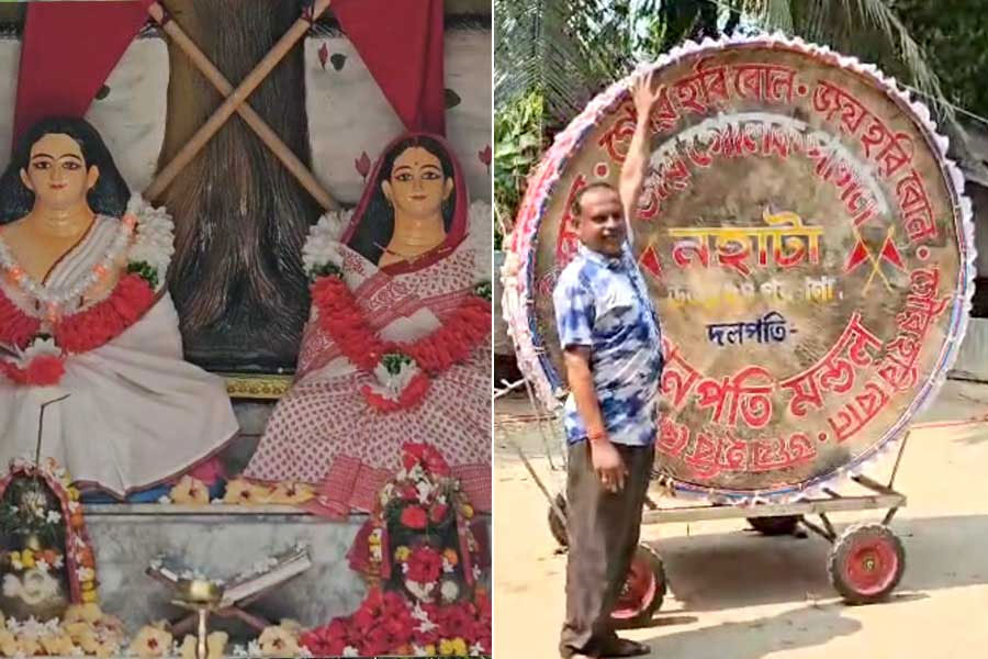 7 feet tall sound machine is made for Thakurnagar baruni fair