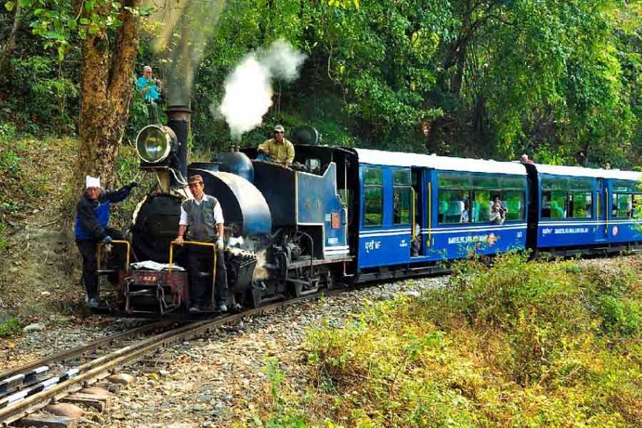 Loco shed of toy train open in Kurseong