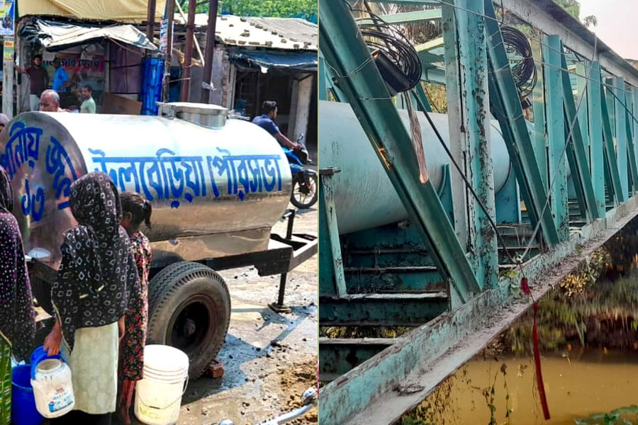 Water supply line cracks in Uluberia, supply halted