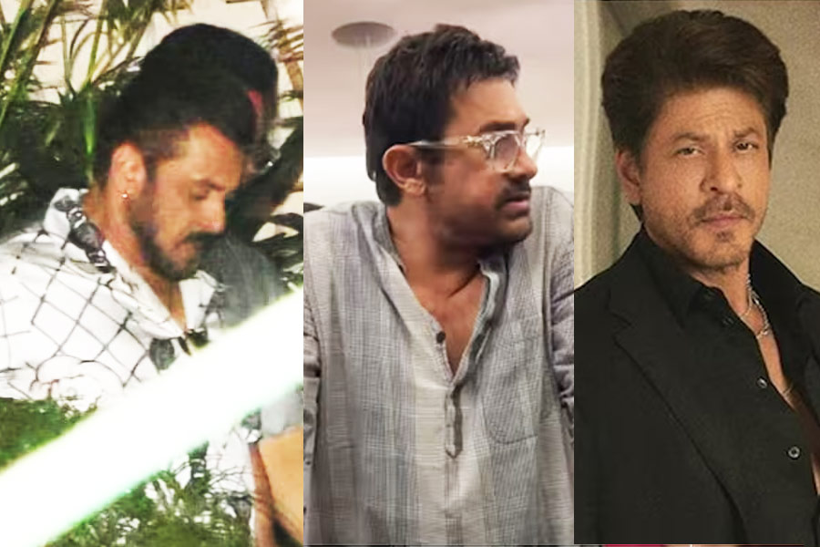 Salman, Shah Rukh Khan at Aamir Khan's home, tells to hide face