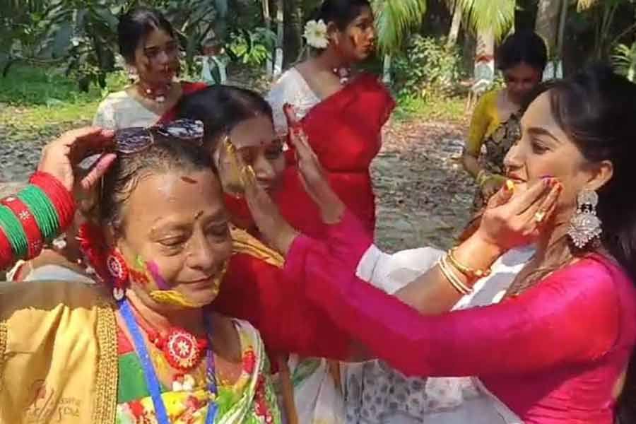 color festival at Ladies Park in Basirhat