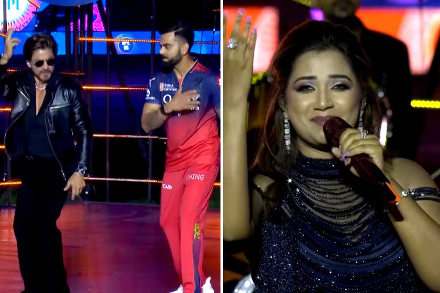 শাহরুখ-কোহলির ‘ঝুমে জো পাঠান’ থেকে শ্রেয়ার কণ্ঠে ‘বন্দে মাতরম’, আইপিএলের সুর বেঁধে দিল ইডেন