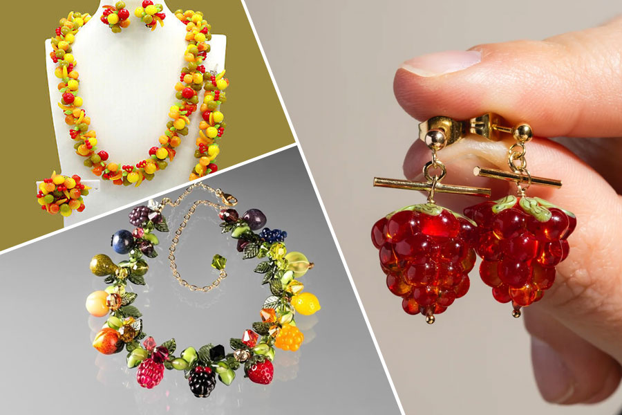 Eat fruits, but wear them too as fruit jewellery!