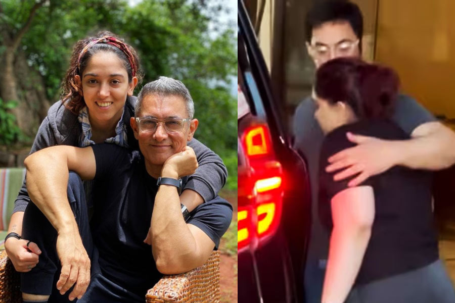 Aamir Khan Hugs Daughter Ira Khan As She Looks Teary-Eyed