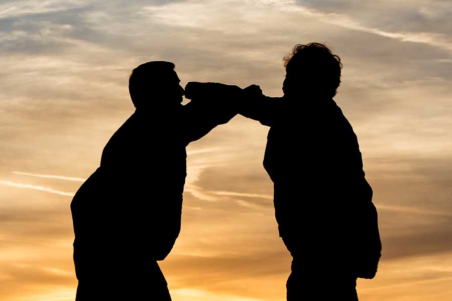 Son beats up father in caning