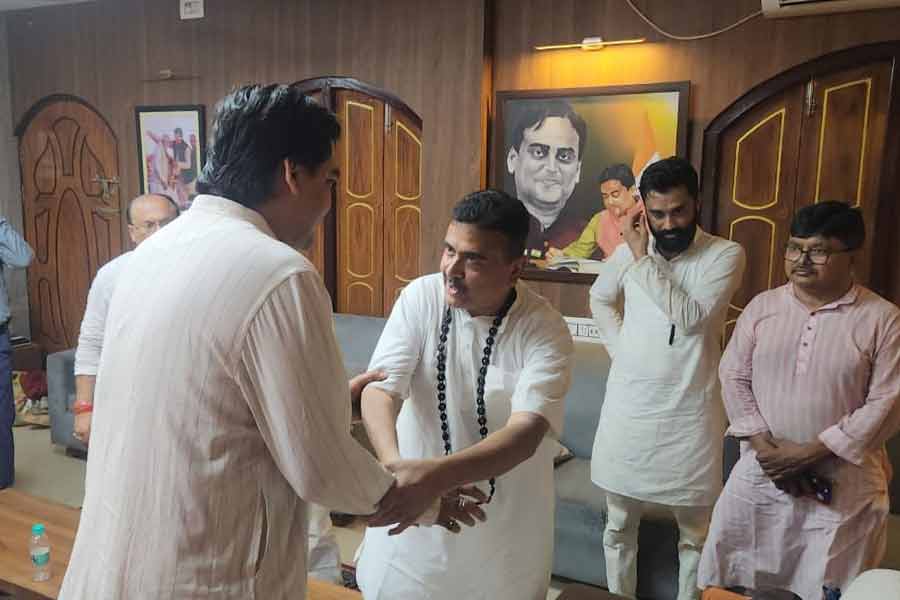 Suvendu Adhikari at Matua Thakurbari