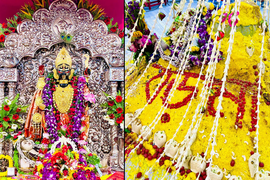 4000 kg bhog being given in naihati's boroma annakut ceremony
