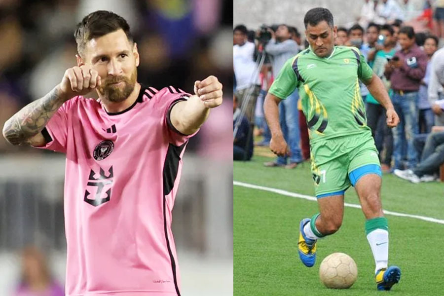 IPL 2025: Lionel Messi-MS Dhoni playing football together! Video goes viral.