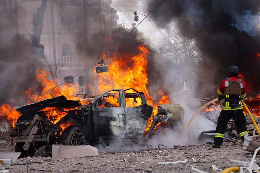 Russia missile attack on Sumy of Ukraine 21 people killed