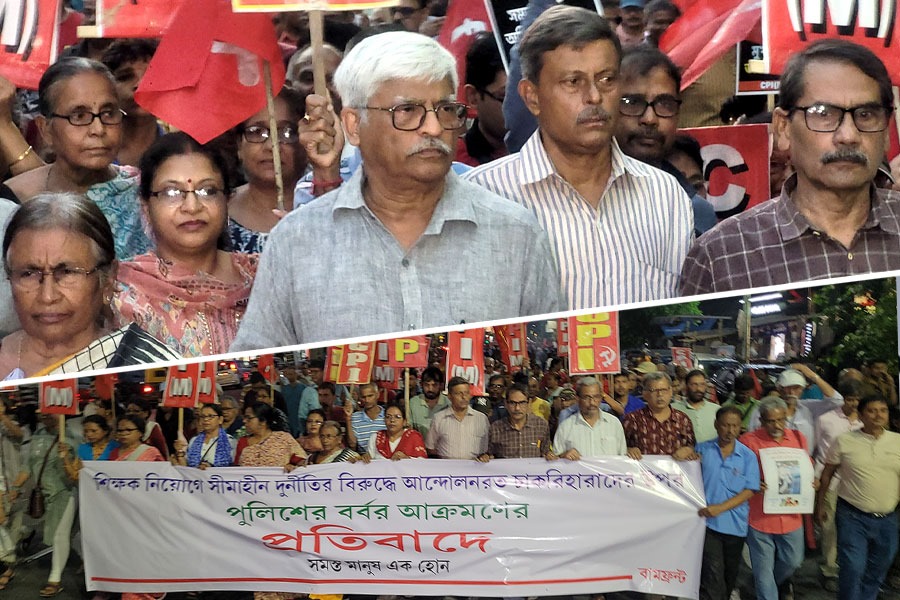 চাকরিহারাদের উপর পুলিশের লাঠিচার্জ! কসবার ঘটনার প্রতিবাদে পথে সিপিএম