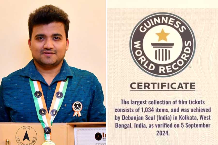 Kolkata teacher makes Guinness record of collecting cinema hall tickets