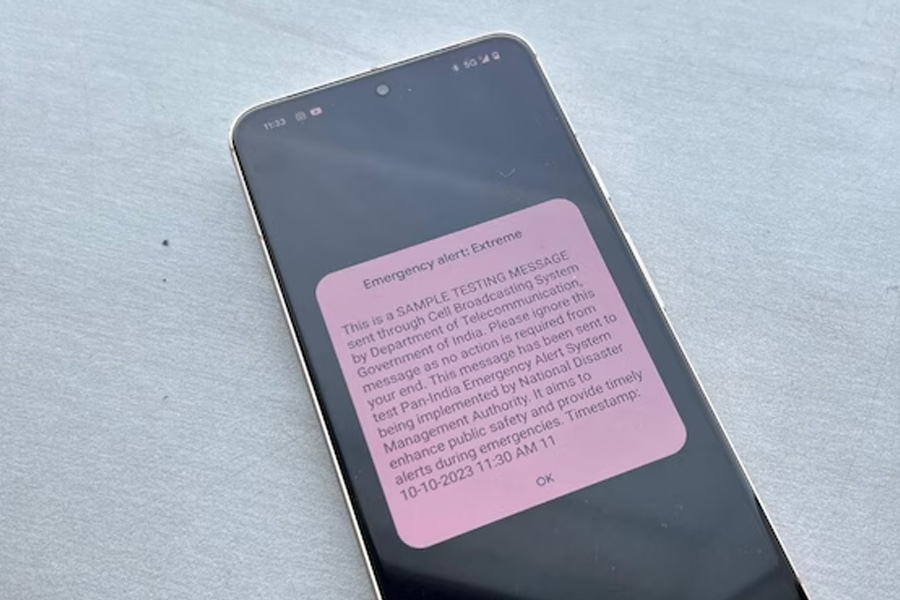 Indian government is also likely to re-test the Cell Broadcast Alert System