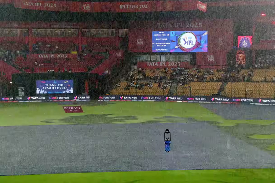 IPL 2025: Heavy rain in Bengaluru, match cancelled, KKR knocked out