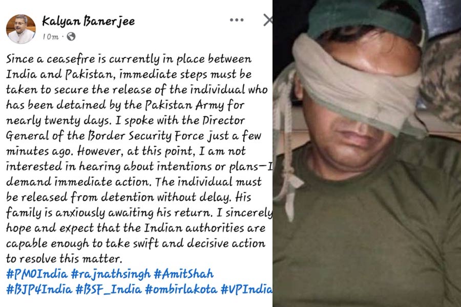 TMC MP Kalyan Banerjee raises voice to take immidiate step to return BSF Jawan 'detained' in Pakistan