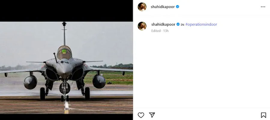 Shahid Kapoor on Operation Sindoor