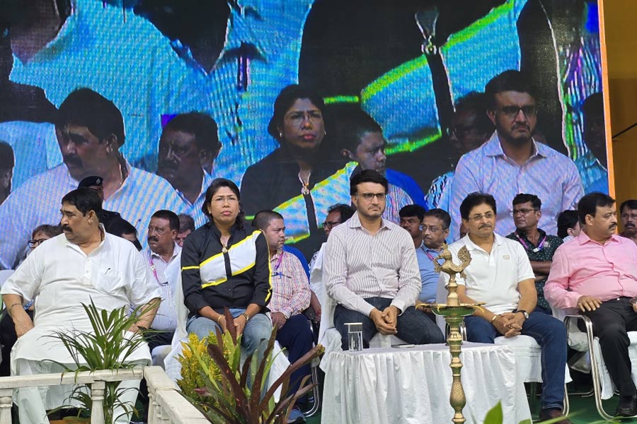 Anubrata Mondal asks Sourav Ganguly for cricket coaching during a programme at Bolpur