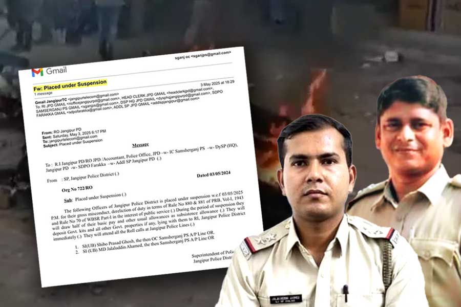 Samserganj OC and SI suspended after Murshidabad Waqf Chaos