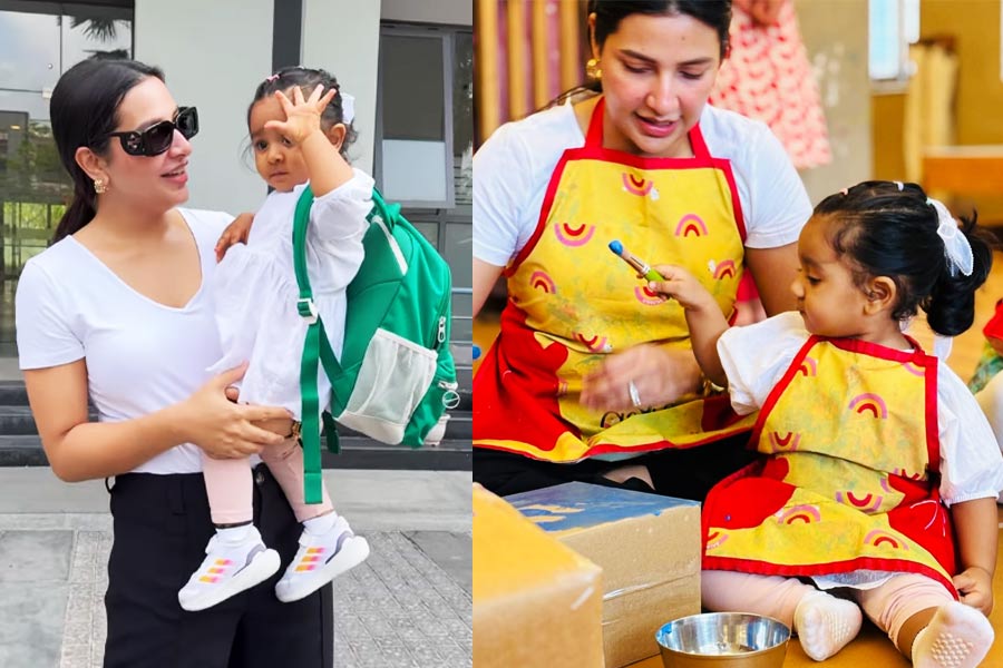 Raj Subhashree shares daughter Yaalini's first shool day moment