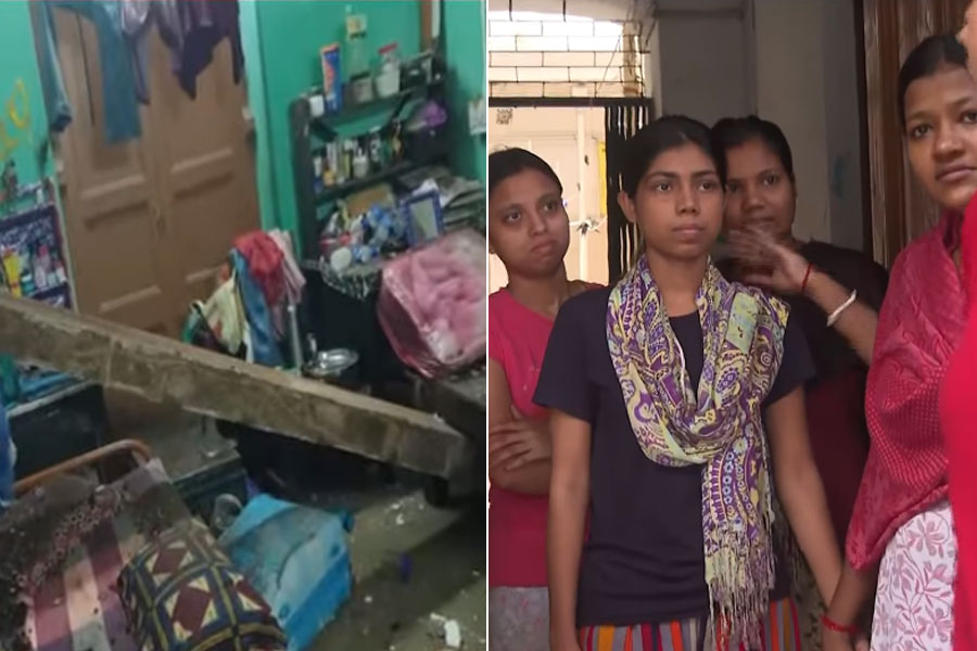 ভাঙল কলকাতা বিশ্ববিদ্যালয়ের গার্লস হস্টেলের লোহার বিম! আতঙ্কিত ছাত্রীরা
