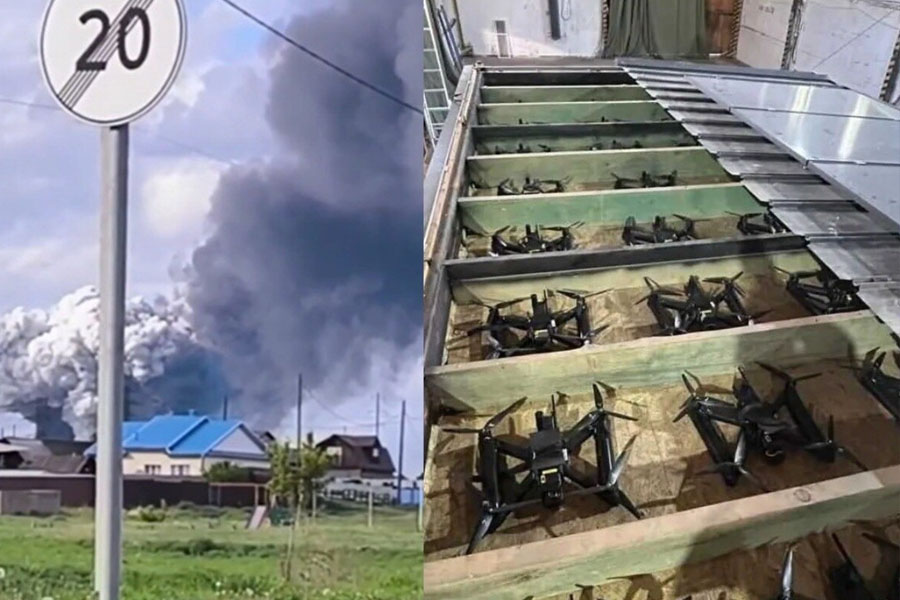 ট্রাক বোঝাই হয়ে রাশিয়া যায় ড্রোন, দেড় বছরের প্রস্তুতিতে এয়ারবেসে মারণ হামলা ইউক্রেনের