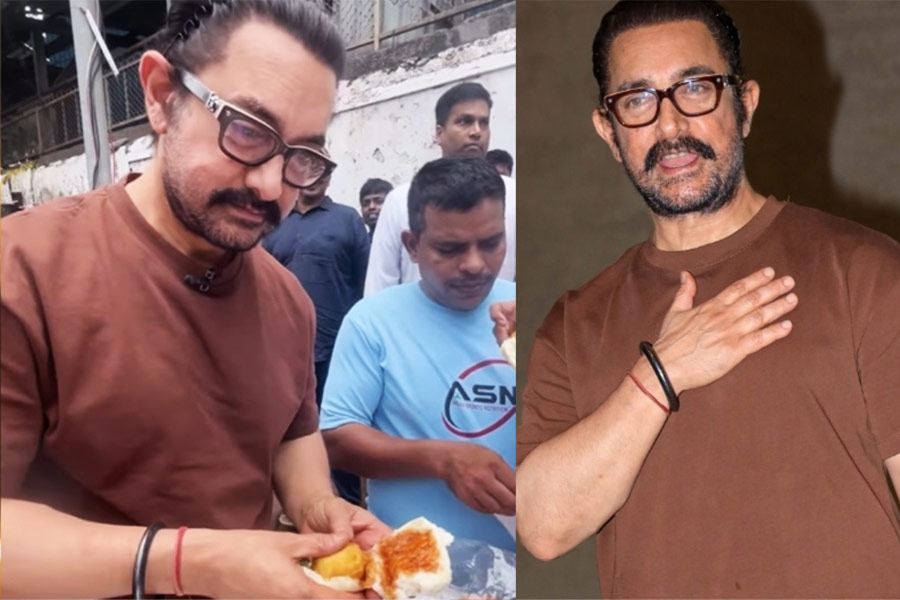 দাদর স্টেশনে বড়া পাও বেচছেন আমির খান, নেটভুবনের প্রশ্ন, ‘কেরিয়ারে এত দুর্দশা?’