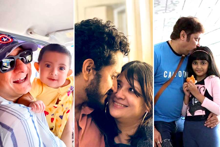 পিতৃদিবসে খুদের ছবি পোস্ট পরমব্রত-কাঞ্চনের, বাবাকে স্মরণ অভিষেককন্যার