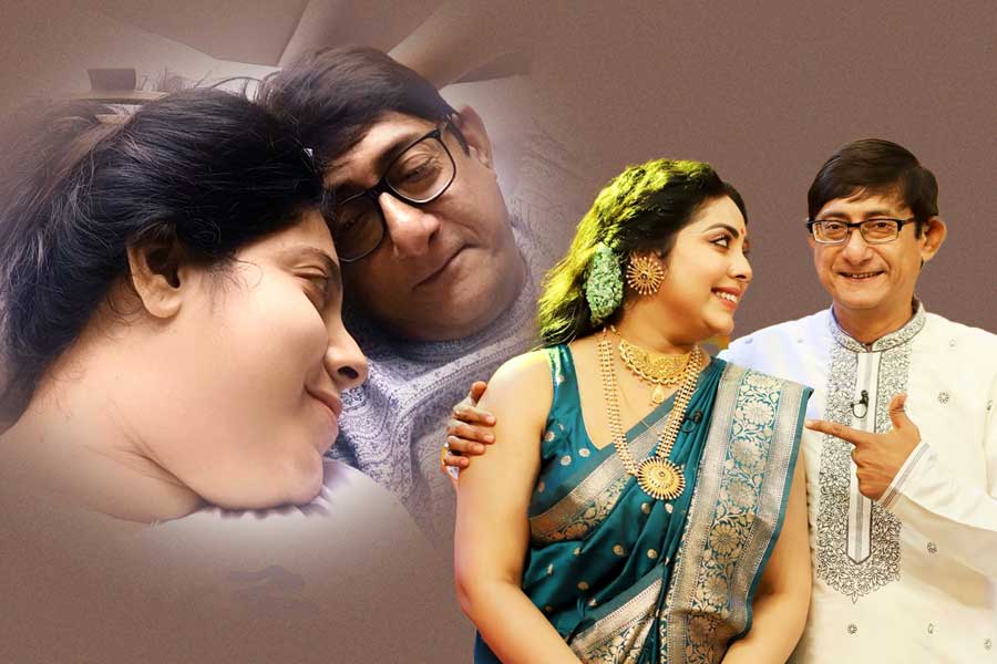 বিছানায় পাশাপাশি দু’জনে, দ্বিতীয় মধুচন্দ্রিমায় কাঞ্চন-শ্রীময়ী! ভাইরাল ছবি