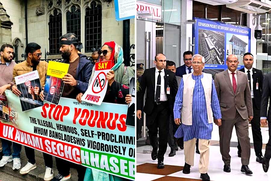 কালো পতাকায় লন্ডনে ‘অভ্যর্থনা’ ইউনুসকে, ব্রিটিশ প্রধানমন্ত্রীর সঙ্গে বৈঠকও বাতিল!