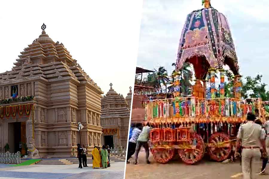 দিঘায় রথযাত্রার প্রস্তুতি, পরীক্ষামূলকভাবে গড়াল রথের চাকা