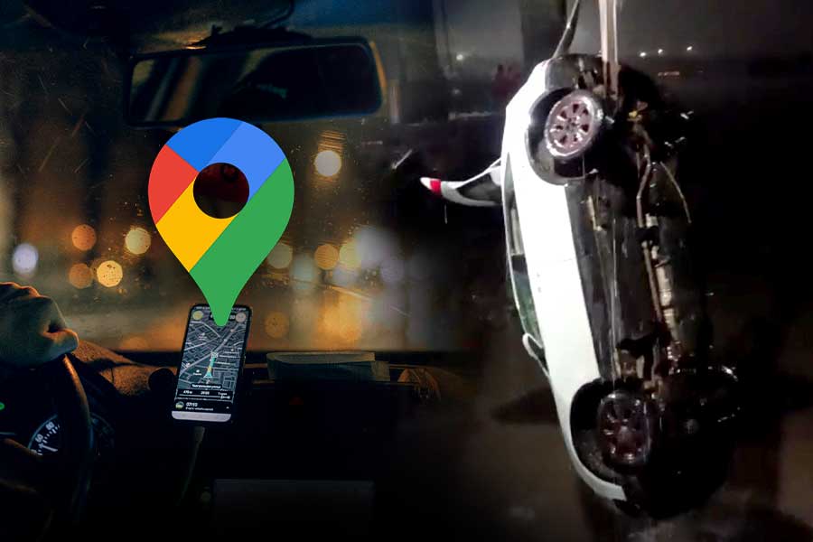 গুগল ম্যাপ দেখে গাড়ি চালাতে গিয়ে সটান নদীতে পড়লেন মহিলা! ভিডিও ঘিরে শোরগোল