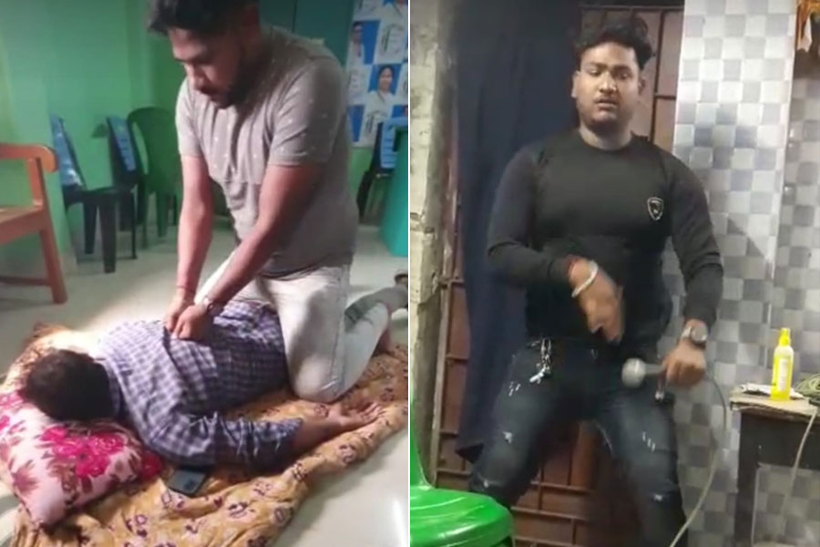 প্রাক্তন ছাত্রনেতার বডি ম্যাসাজ করছেন বহিরাগত যুবক! সুন্দরবন কলেজের ভিডিওয় ফের বিতর্ক