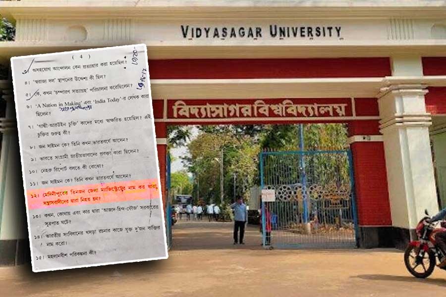 বিদ্যাসাগর বিশ্ববিদ্যালয়ের ইসি বৈঠকেও প্রশ্নপত্রে ‘সন্ত্রাসবাদী’ বিতর্ক, কী নিয়ে আলোচনা?