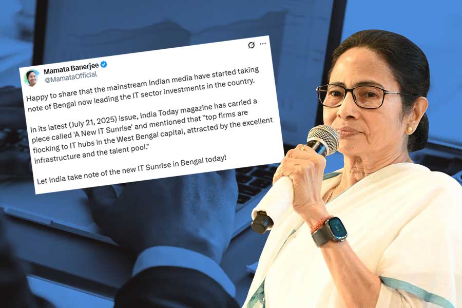 ‘তথ্যপ্রযুক্তি ক্ষেত্রে সূর্যোদয়’, বাংলার অগ্রগতি নিয়ে সোশাল মিডিয়ায় পোস্ট মুখ্যমন্ত্রীর