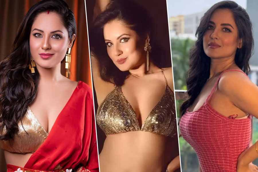উঁকি দিচ্ছে ক্লিভেজ, গোলাপি শর্ট ড্রেসে আগুন ঝরালেন বঙ্গললনা পূজা