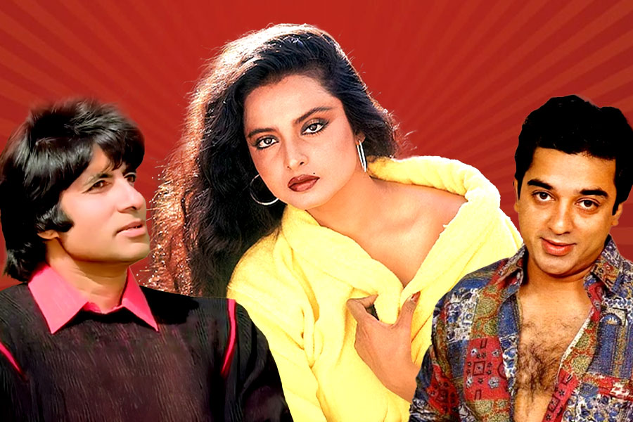বচ্চনের সঙ্গে শুটিং ফেলে হোটেলে কমল হাসানের সঙ্গে ঘনিষ্ঠ রেখা! হাতেনাতে ধরেন স্ত্রী, তারপর…