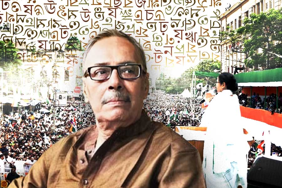 মাতৃভাষা বাঁচাতে আন্দোলনের ডাক মমতার, ‘হিন্দির আগ্রাসন সহ্য করব না’, বললেন শীর্ষেন্দু মুখোপাধ্যায়ও