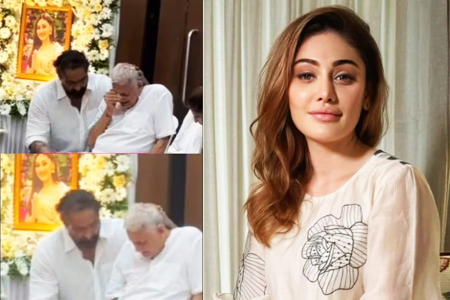 শেফালির স্মরণসভায় হাহাকার বাবার, শ্বশুরকে সামলালেন পরাগ, ভাইরাল হৃদয়বিদারক ভিডিও