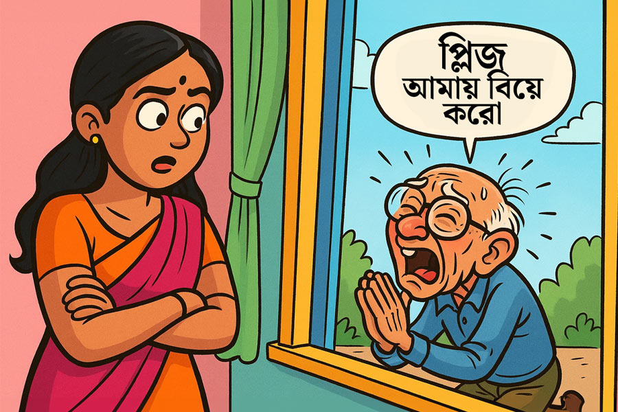 ‘ওকে বিয়ে করবই’, পঁয়ত্রিশের যুবতীর বাড়ির সামনে অনশনে পঁচাত্তরের বৃদ্ধ