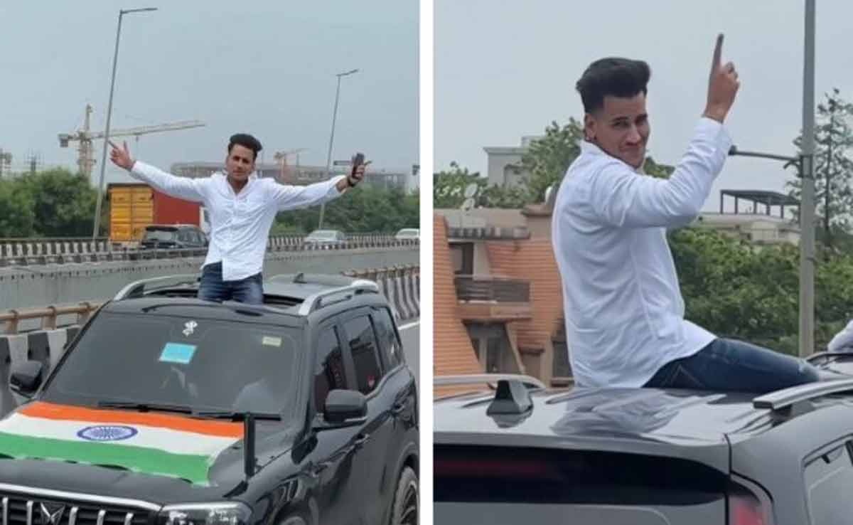 রিল বানাতে হাইওয়েতে গাড়ির সারি, ডিজের তালে ‘সানরুফ’ খুলে নাচ! ‘অভিনেতা’কে খুঁজছে পুলিশ