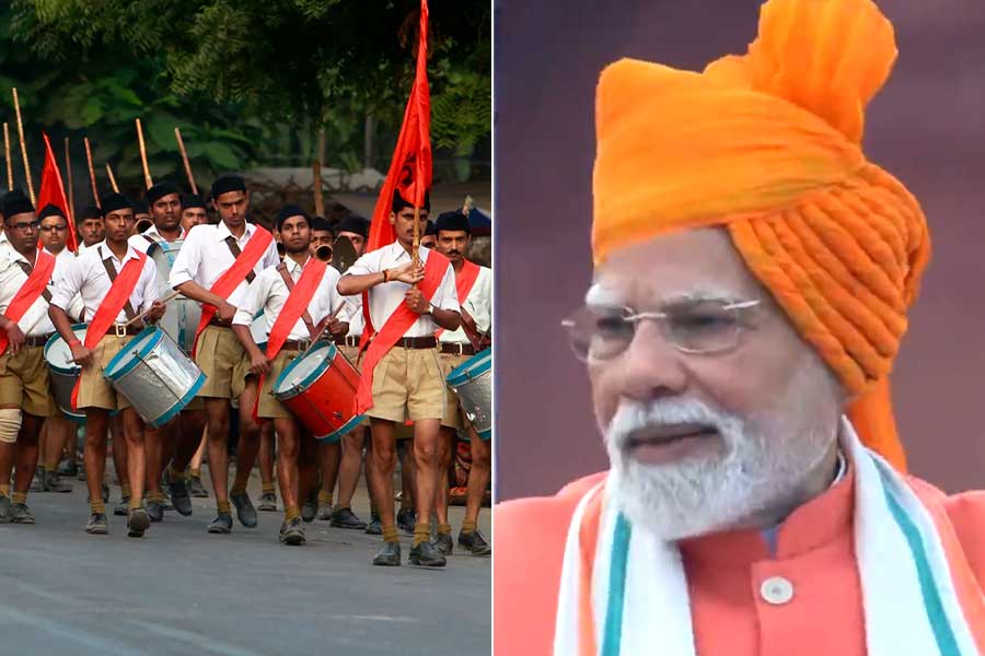 ‘দেশগঠনে ভূমিকা অনস্বীকার্য’, স্বাধীনতা দিবসের ভাষণে বেনজির আরএসএস স্তুতি মোদির