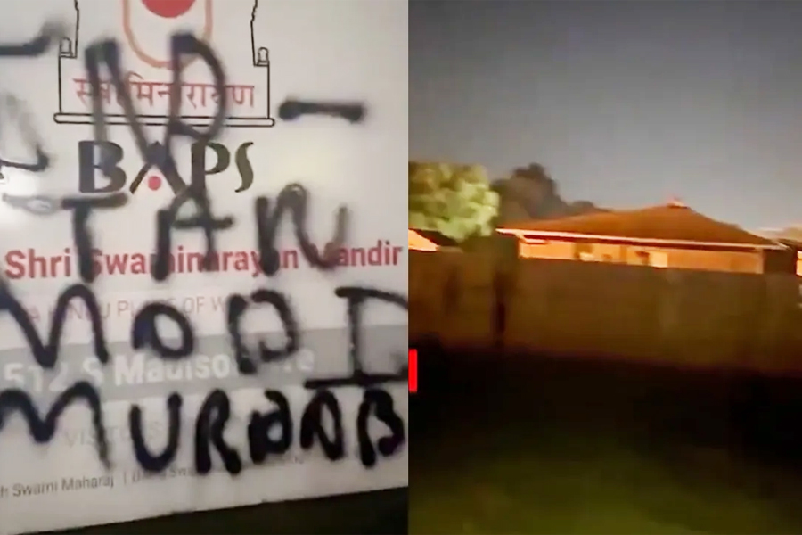 আমেরিকায় হিন্দু মন্দিরে ফের খলিস্তানি হামলা, ভারত বিরোধী স্লোগান, কড়া প্রতিক্রিয়া ভারতের