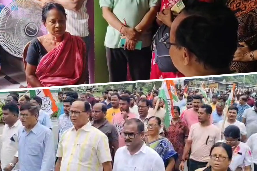 যুবনেতা খু*নের পর থমথমে ডাওয়াগুড়ি প্রতিবাদে মিছিল তৃণমূলের
