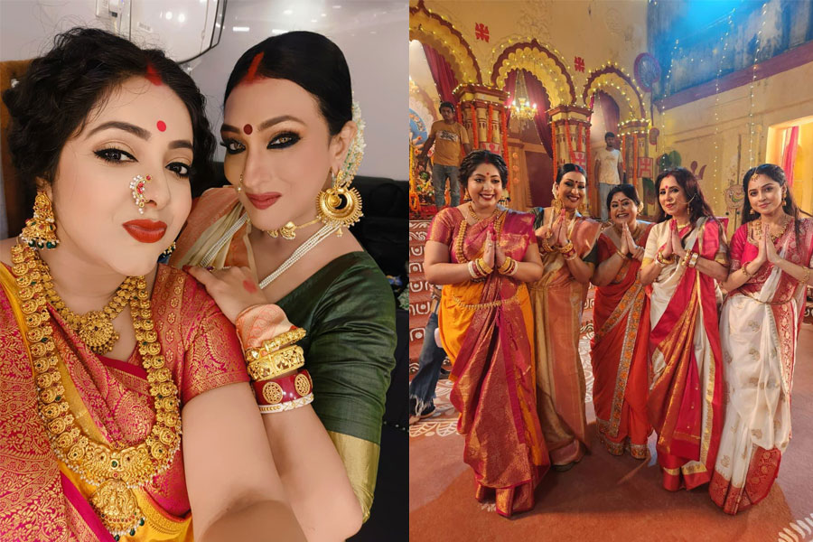 টাইম স্কোয়ারে শারদ পার্বণ, ঋতুপর্ণার প্রযোজনা সংস্থায় পুজোর গানের শুটিংয়ে আপ্লুত কাঞ্চনঘরনি