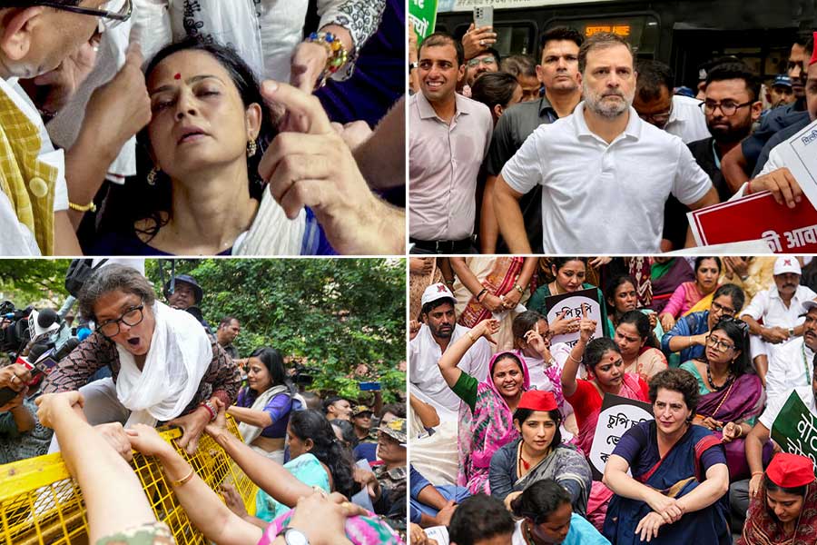 অজ্ঞান মহুয়া, গ্রেপ্তার রাহুল, নির্বাচন কমিশন ঘেরাওয়ে ধুন্ধুমার দিল্লিতে