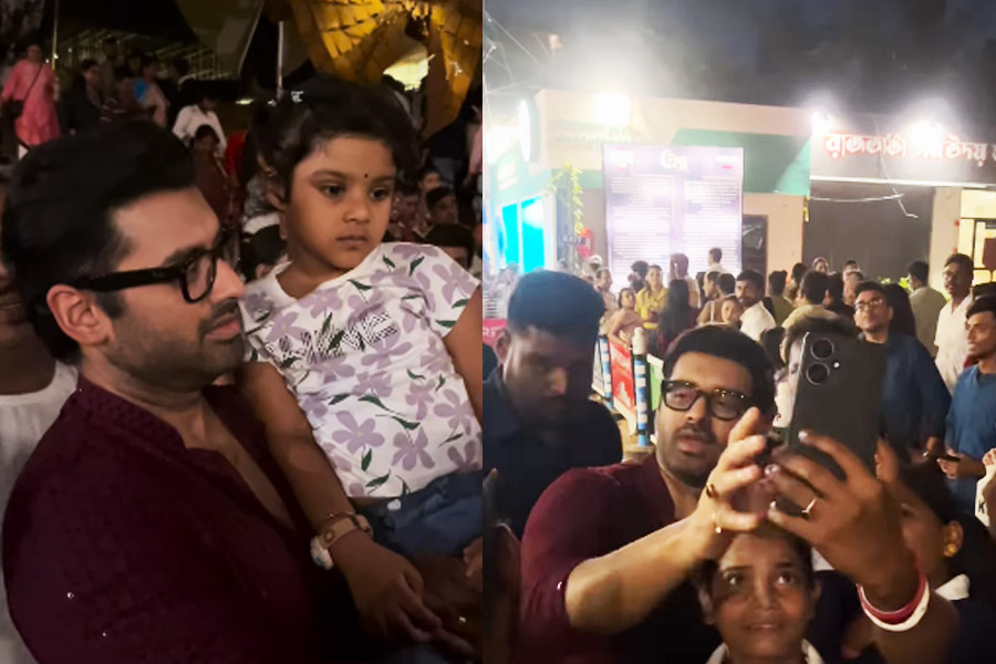 হাউসফুল ‘রক্তবীজ ২’, রাত জেগে ঠাকুর দেখতে গিয়ে ‘মুনির’ অঙ্কুশকে ছেঁকে ধরলেন অনুরাগীরা
