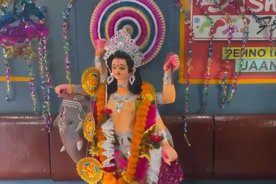 লোকাল ট্রেনেই ধুমধাম করে বিশ্বকর্মা পুজো! ভাইরাল ভিডিও